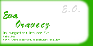 eva oravecz business card
