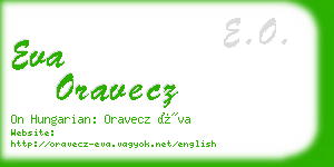 eva oravecz business card